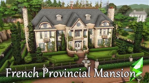French Provincial Mansion Sims 4 Speed Build Nocc Youtube