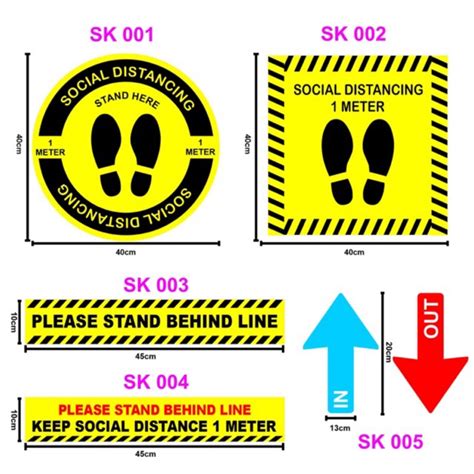 In addition to the sops issued by the mkn and various ministries, this guidance aims to cover the minimum requirements and additional measures to guide a cmp in developing and. SOP Social Distance Floor Sticker / Floor Sticker Covid-19 ...