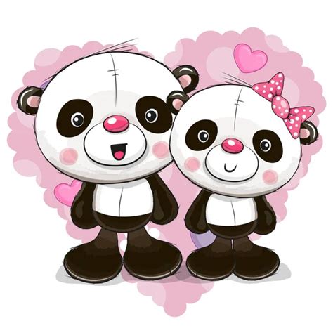 Two Cute Cartoon Pandas — Stock Vector © Reginast777 162769436