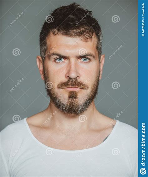 Portrait Of Serious Man Man Portrait Bearded Guy Human Expression