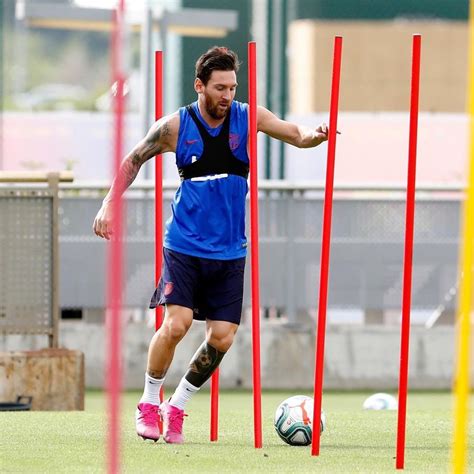 Lionel Messi Steps Up Recovery Back In Training After Injury Photos