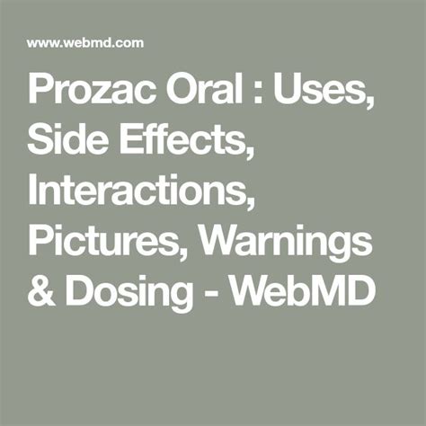 prozac oral uses side effects interactions pictures warnings and dosing webmd oral