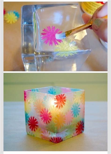Diy Stained Glass Candle Holder Using Mod Podge😍😍 Trusper