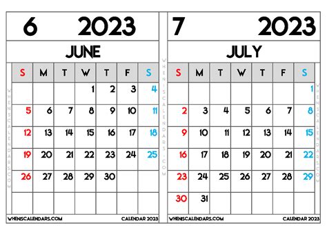 June August Calendar 2023 Mobila Bucatarie 2023