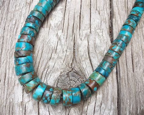 1970s Turquoise Heishi Necklace Choker Native American Indian Jewelry