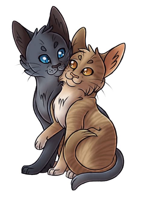 Leafpool And Crowfeather Art By Me Rwarriorcats