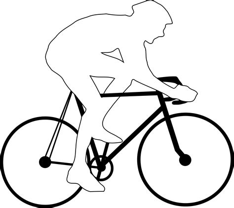 Cyclist Silhouette Vector Clipart Image Free Stock Photo Public