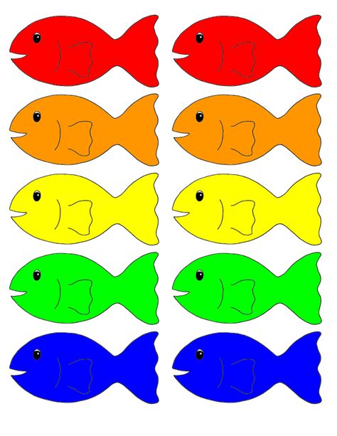 Cut Out Colored Fish Printables