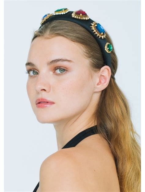 Buy Jennifer Behr Mimi Crystal Embellished Satin Finish Headband Online Topofstyle