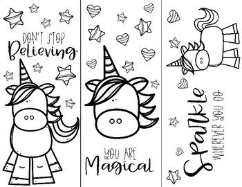 Print unicorn coloring pages for free and color our unicorn coloring! Unicorn Bookmarks by Sublime Little Scholars | Teachers ...