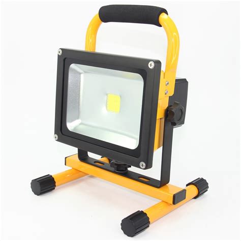 Portable 20w Led Flood Light Waterproof Rechargeable Battery Spotlights