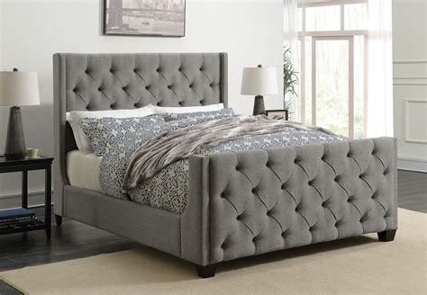 Palma Gray Twin Upholstered Panel Bed From Coaster Coleman Furniture