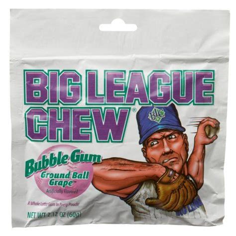 Big League Chew Ground Ball Grape Bubble Gum 212 Ounce Pouches Pack