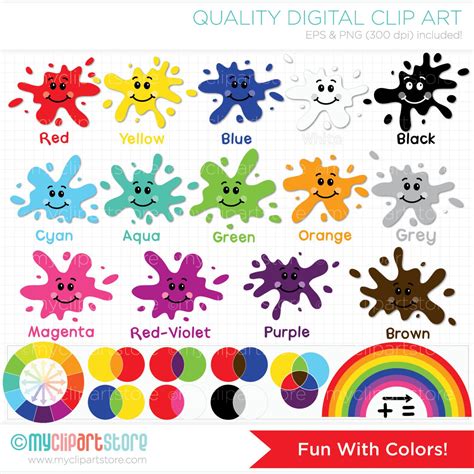 Colours Clipart Clip Art Digital Clip Art Colours