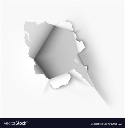Hole Torn In Ripped Paper Royalty Free Vector Image