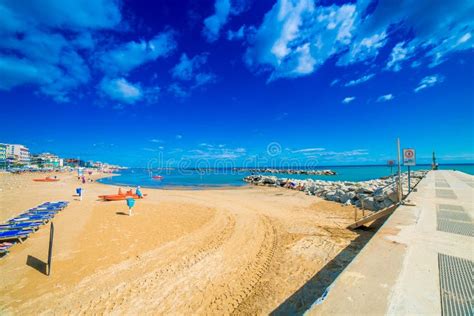 Panorama Of The Adriatic Riviera In Romagna Stock Photo Image Of