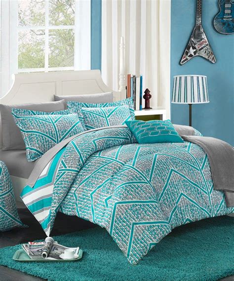Enjoy now and pay later with afterpay at ebay. Chic Home Design | Aqua Chevron Stripe Reversible ...