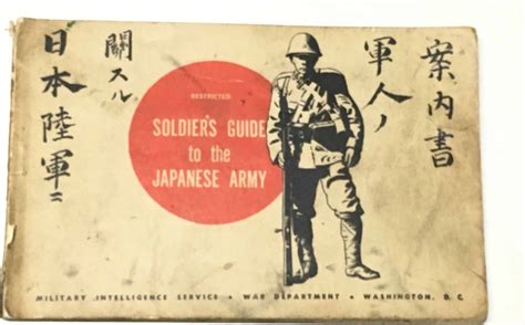 Sammeln And Seltenes 1944 Soldiers Guide To The Japanese Army And Imperial