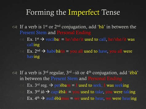 Ppt Objective To Be Able To Identify And Translate Imperfect Tense