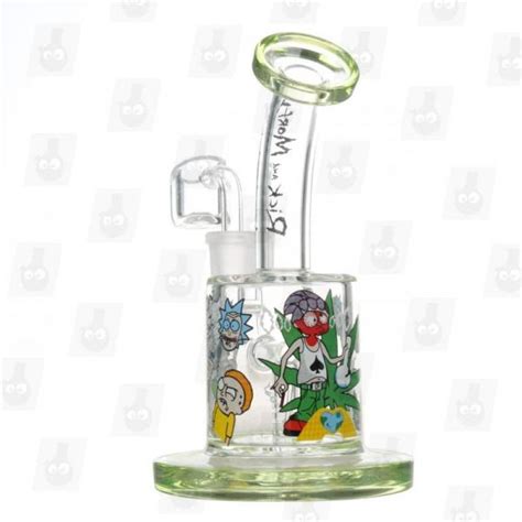 Rick And Morty Dab Rig Collection 1 Light Green 6 Inches Dab Rig