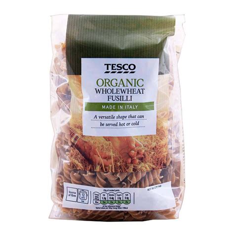 Purchase Tesco Organic Whole Wheat Fusilli Pasta 500g Online At Special