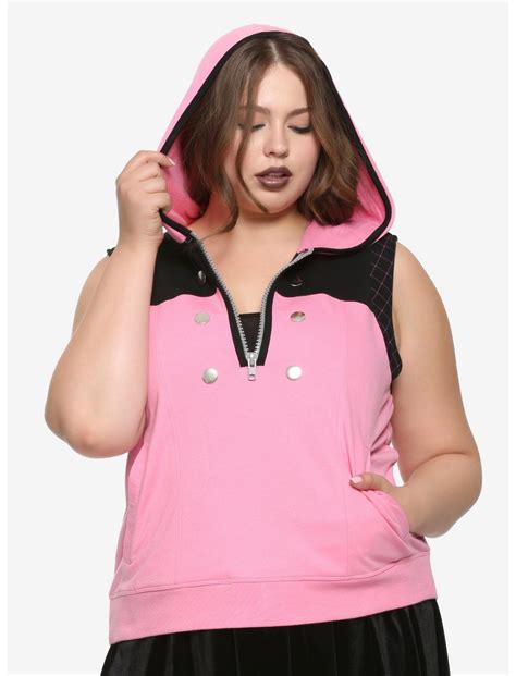 Disney Kingdom Hearts Iii Kairi Girls Sleeveless Hoodie Plus Size Hot Topic Exclusive Hot Topic