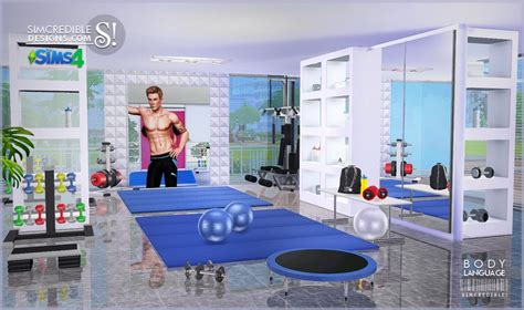 My Sims 4 Blog Body Language Gym Set By Simcredible Designs