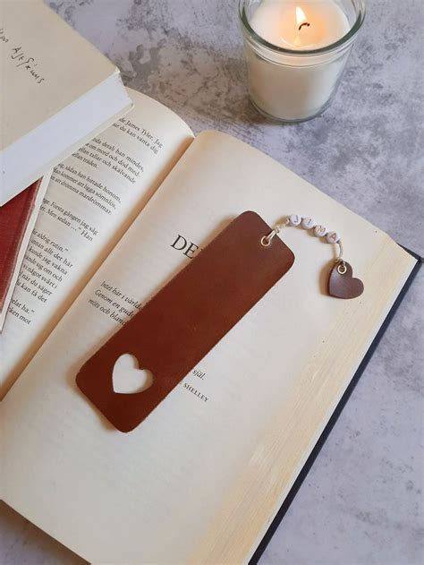 personalised leather bookmark handmade bookmark t for her him genuine leather etsy