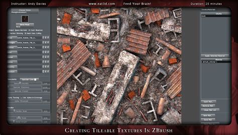Tileable Textures With Zbrush Zbrush Zbrush Tutorial Texture
