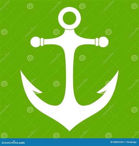 Anchor Icon Green Stock Vector Illustration Of Object 98896103