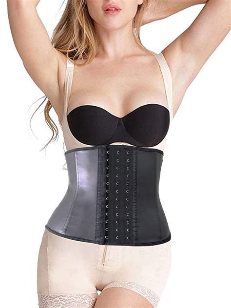 Lilvigor Short Torso Waist Trainers Cincher Corset Underbust Body Shaper Latex Sport Girdle