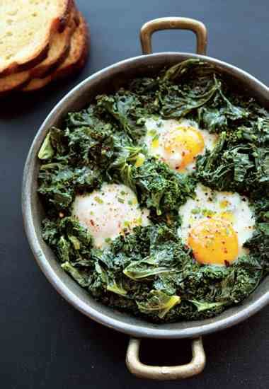 This can be oil of any sort, such as olive oil, canola oil, vegetable oil, (g). Spicy Eggs with Kale Recipe - Real Food - MOTHER EARTH NEWS