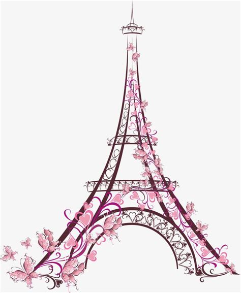 | view 147 paris eiffel tower illustration, images and graphics from +50,000 possibilities. Pink Flower Cane Tower, Flower Clipart, Pink, Iron Tower ...