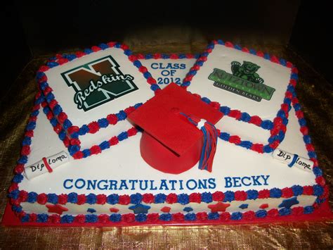 Graduation Sheet Cake Square Cakes Have Logos For The High School And