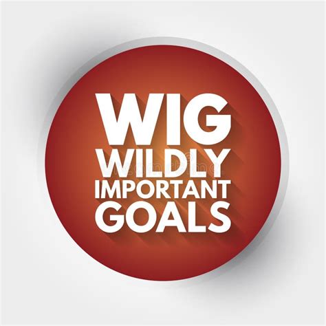 Wig Wildly Important Goals Acronym Business Concept Background Stock
