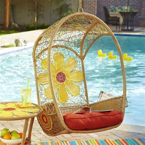 Comfortable And Fun Swingasan Hanging Wicker Chairs From Pier One