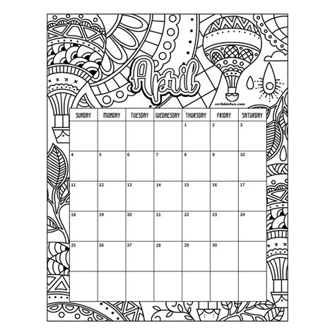 20 Free Printable April Coloring Pages