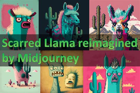midjourney reimagines scarred llama from splinterlands in 20 different styles peakd