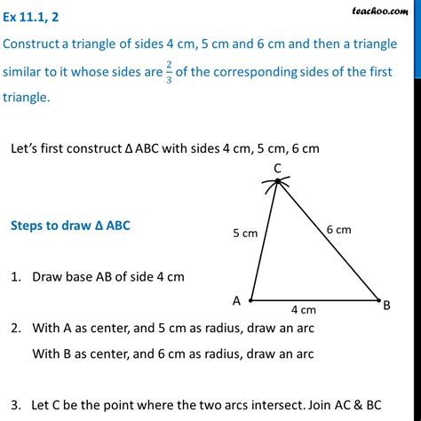 Question 2 Construct A Triangle Of Sides 4 Cm 5 Cm And 6 Cm