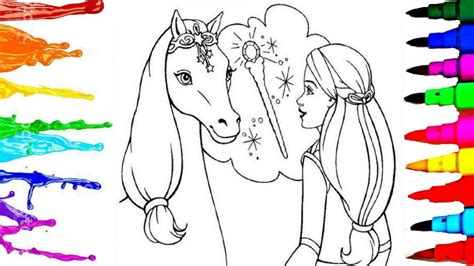 Search through 623,989 free printable colorings at getcolorings. Colouring Sheets Barbie and Flying Horse Colouring Drawing ...