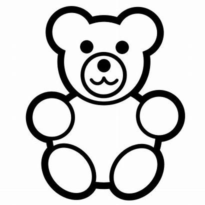 Bear Teddy Coloring Toys Clipart Outline Pages