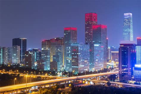 Night At Beijing Stock Photo Image Of Color Financial 43674014
