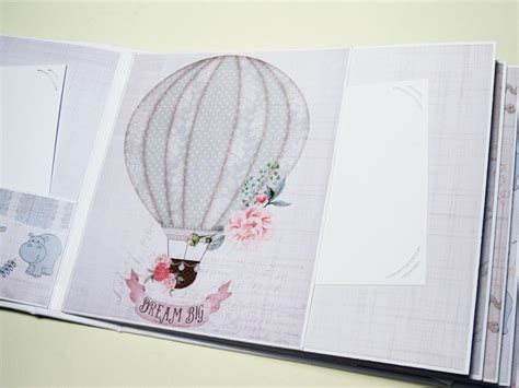 Hot Air Balloon Photo Album Baby Scrapbook Album Memory Book Etsy