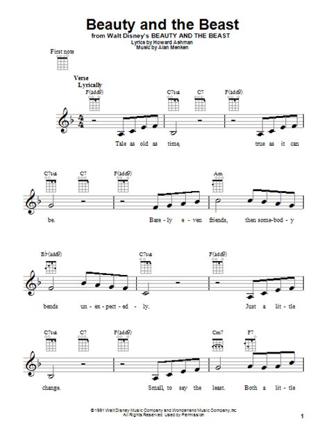 Beauty And The Beast | Sheet Music Direct