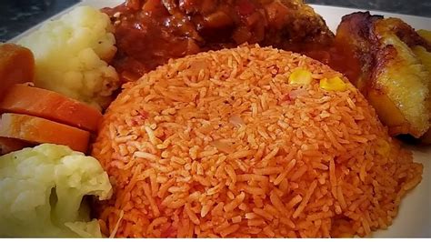 sunday dinner jollof rice with crispy fried chicken and veg fry plantain chef ricardo cooking