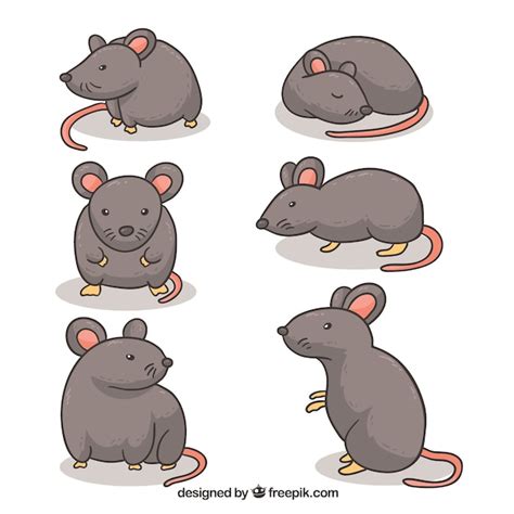 Free Vector Cartoon Mice Collection