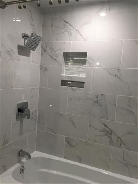 Does anyone know if this. Home Decorators Collection 12 in. x 24 in. Carrara ...