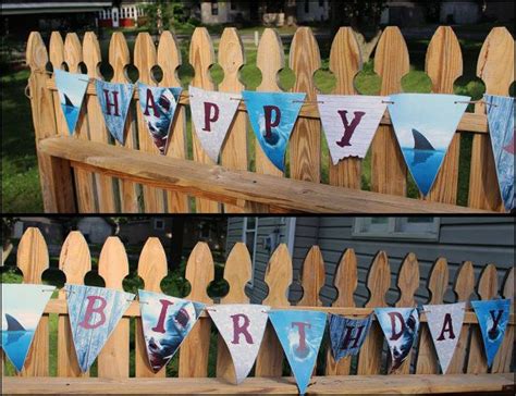 Shark Week Sharknado And Jaws Themed Happy Birthday Banner By