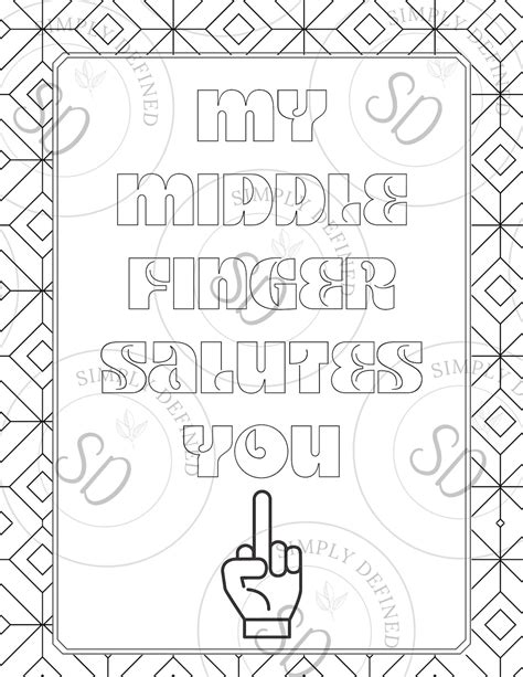 Sassy Adult Coloring Pages Printable Downloads Etsy Uk