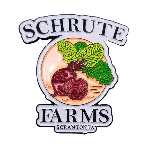 Stickeroonie Schrute Farms Beets Enamel Lapel Pin The Office Funny 12